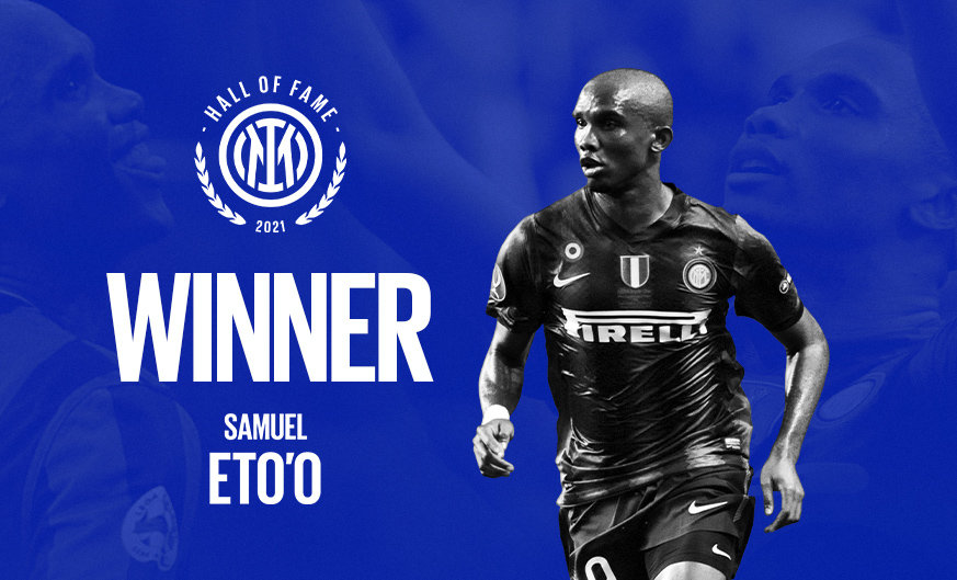 Avec son intronisation au Hall of Fame 2021 de l'Inter, Samuel Eto'o désormais une légende du club milanais